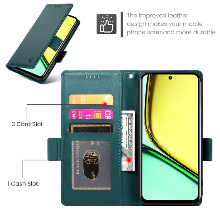 For Realme C67 4G Global Side Buckle Magnetic Frosted Leather Phone Case