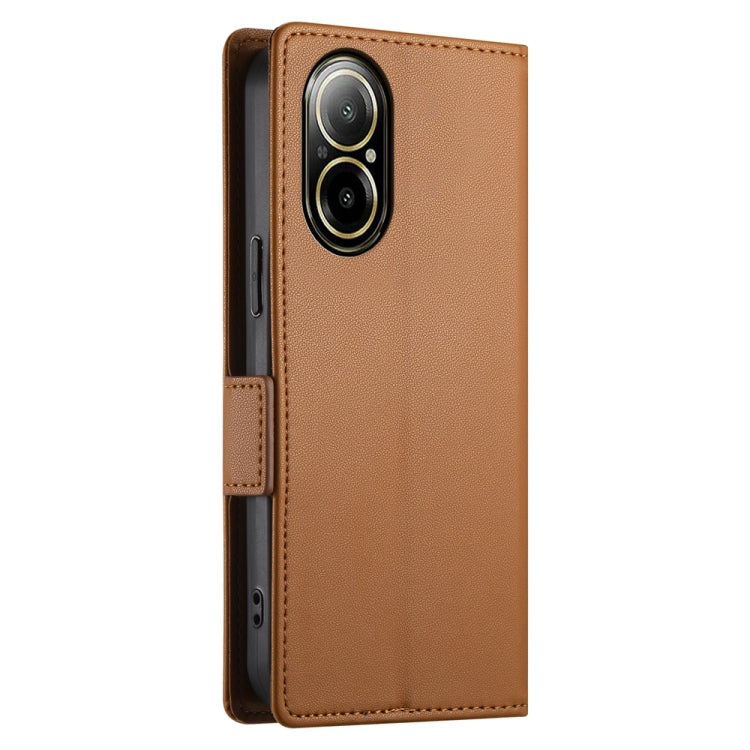 For Realme C67 4G Global Side Buckle Magnetic Frosted Leather Phone Case