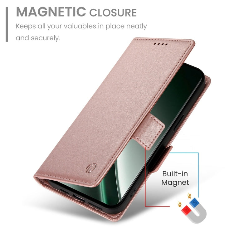 For Realme GT 6 Global Side Buckle Magnetic Frosted Leather Phone Case