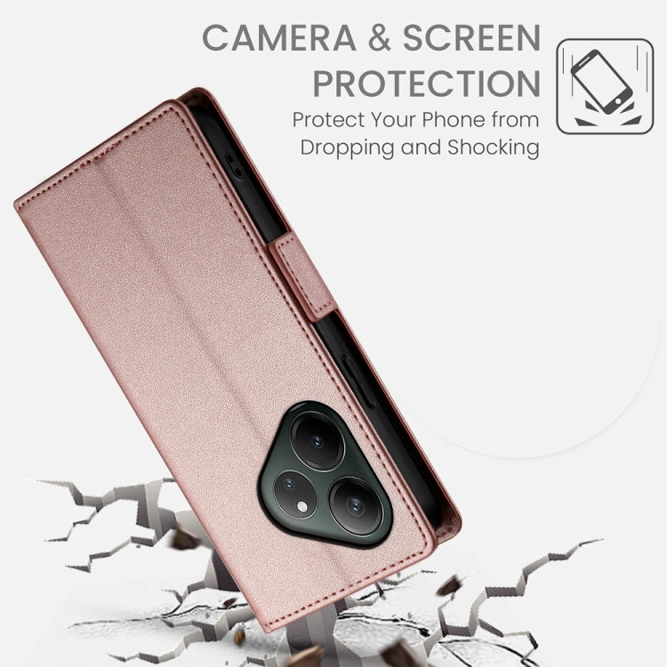 For Realme GT 6 Global Side Buckle Magnetic Frosted Leather Phone Case