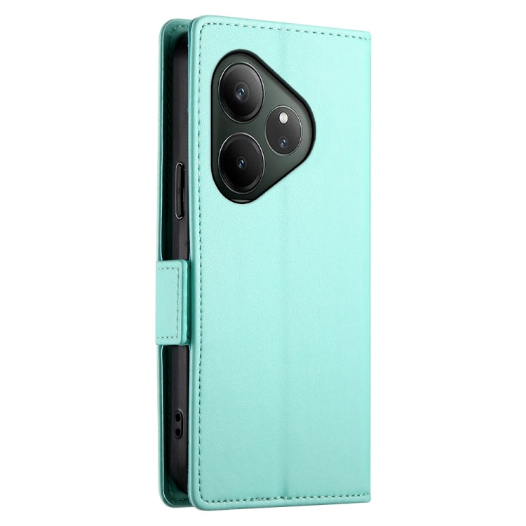 For Realme GT 6 Global Side Buckle Magnetic Frosted Leather Phone Case