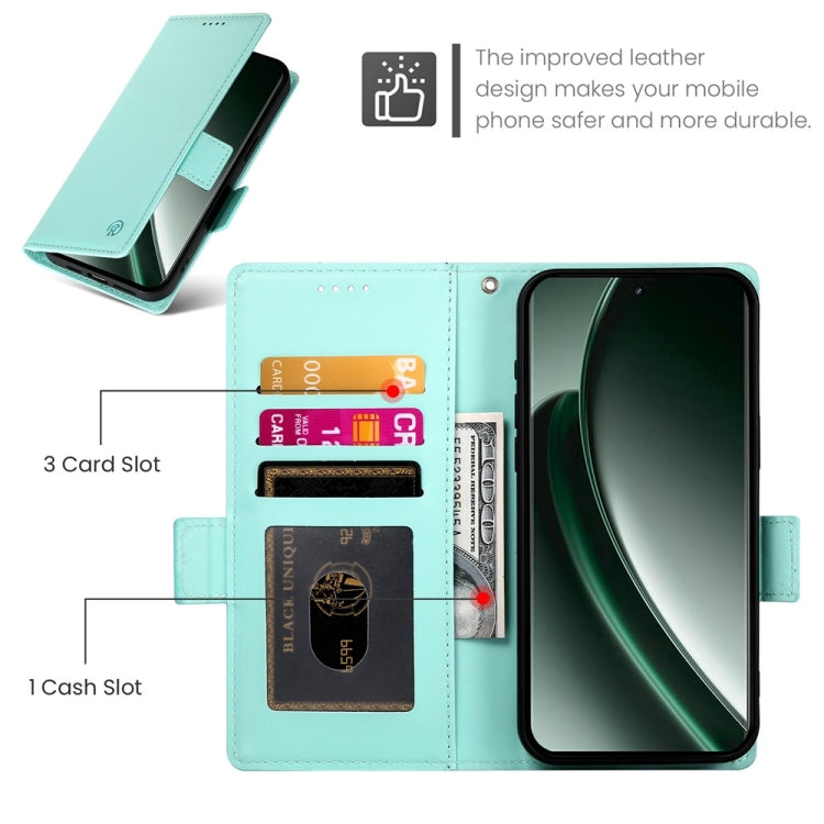 For Realme GT 6 Global Side Buckle Magnetic Frosted Leather Phone Case