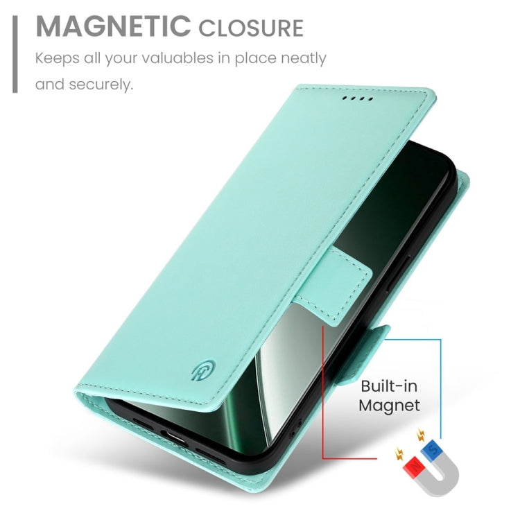 For Realme GT 6 Global Side Buckle Magnetic Frosted Leather Phone Case