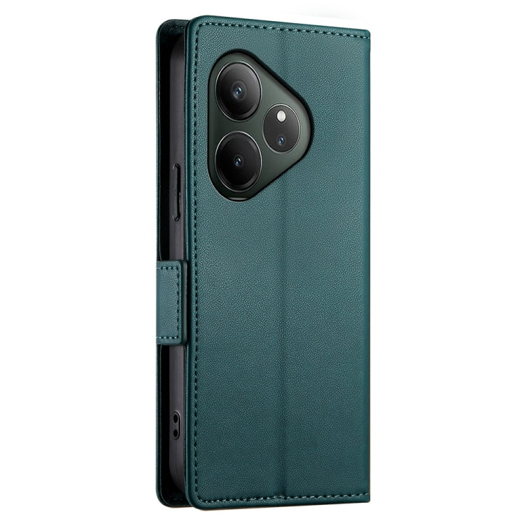 For Realme GT 6 Global Side Buckle Magnetic Frosted Leather Phone Case