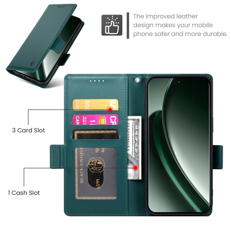 For Realme GT 6 Global Side Buckle Magnetic Frosted Leather Phone Case