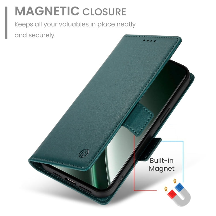 For Realme GT 6 Global Side Buckle Magnetic Frosted Leather Phone Case