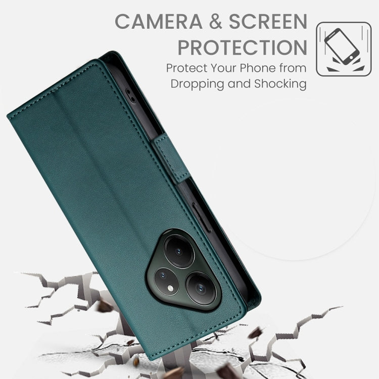 For Realme GT 6 Global Side Buckle Magnetic Frosted Leather Phone Case