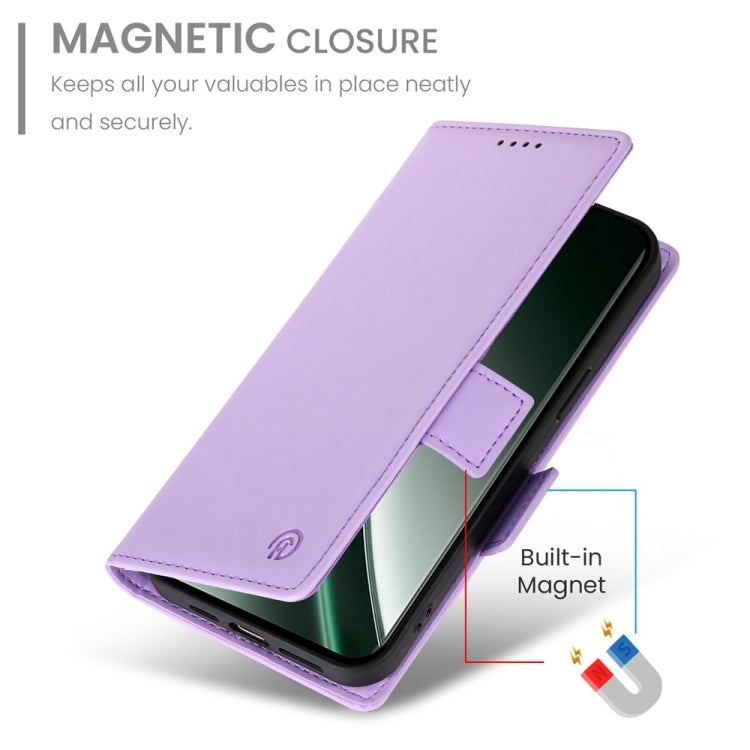 For Realme GT 6 Global Side Buckle Magnetic Frosted Leather Phone Case