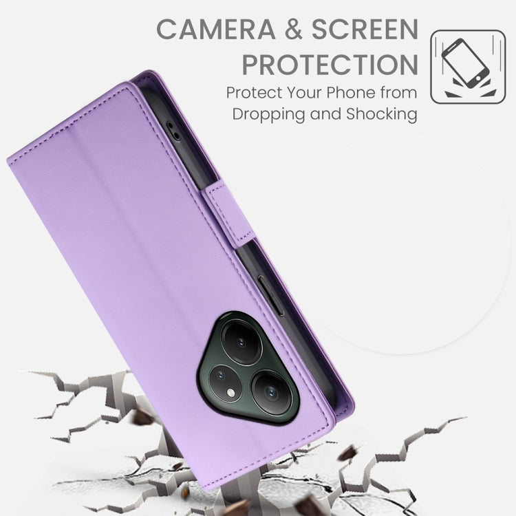 For Realme GT 6 Global Side Buckle Magnetic Frosted Leather Phone Case