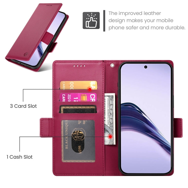 For Realme 13 Pro / 13 Pro+ Global Side Buckle Magnetic Frosted Leather Phone Case