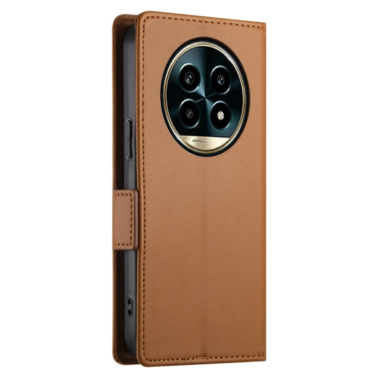For Realme 13 Pro / 13 Pro+ Global Side Buckle Magnetic Frosted Leather Phone Case