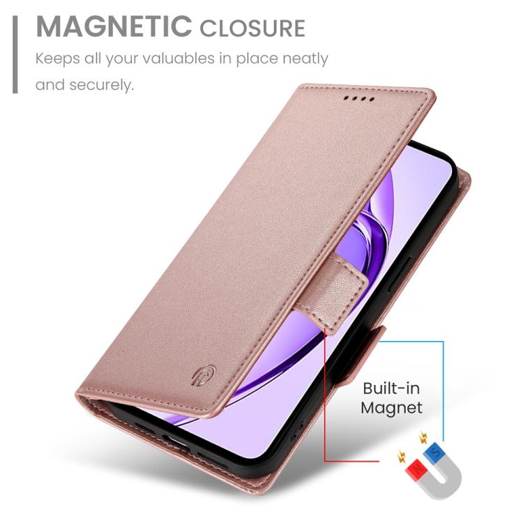 For Realme 13+ Side Buckle Magnetic Frosted Leather Phone Case