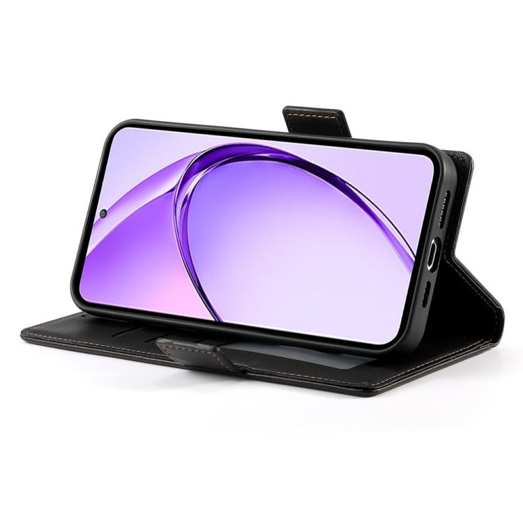 For Realme 13+ Side Buckle Magnetic Frosted Leather Phone Case