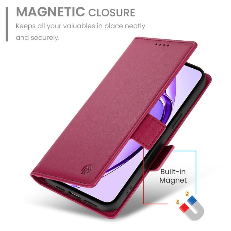 For Realme 13+ Side Buckle Magnetic Frosted Leather Phone Case