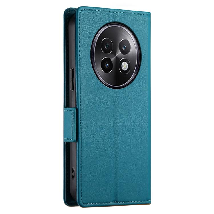 For Realme 13+ Side Buckle Magnetic Frosted Leather Phone Case