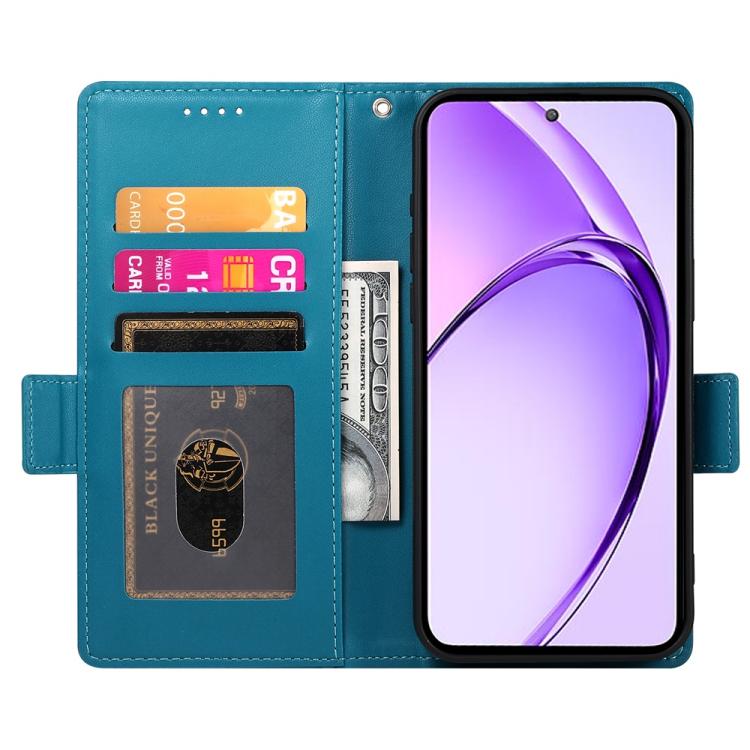 For Realme 13+ Side Buckle Magnetic Frosted Leather Phone Case