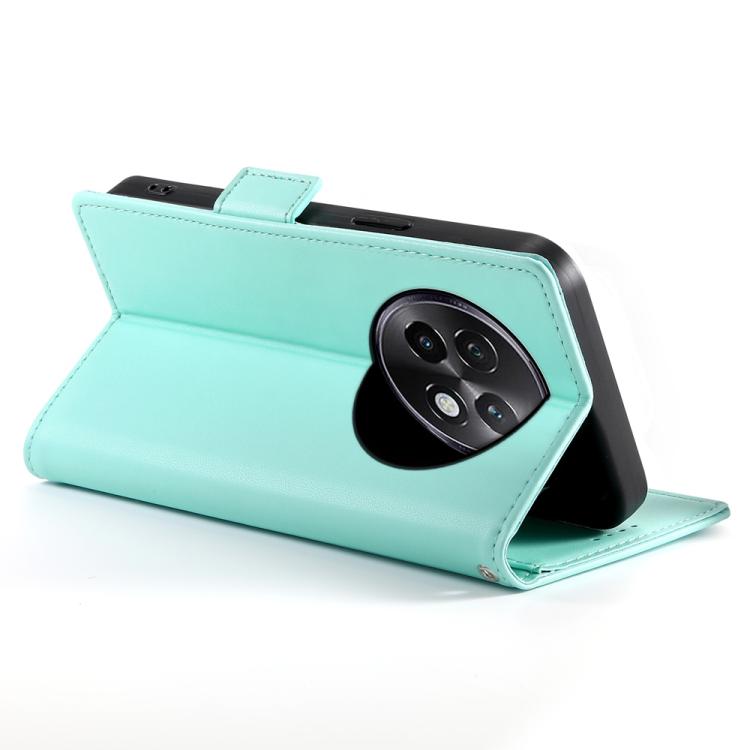 For Realme 13+ Side Buckle Magnetic Frosted Leather Phone Case