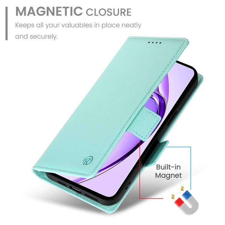 For Realme 13+ Side Buckle Magnetic Frosted Leather Phone Case