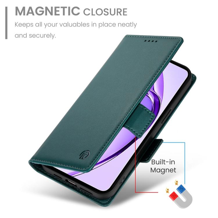 For Realme 13+ Side Buckle Magnetic Frosted Leather Phone Case