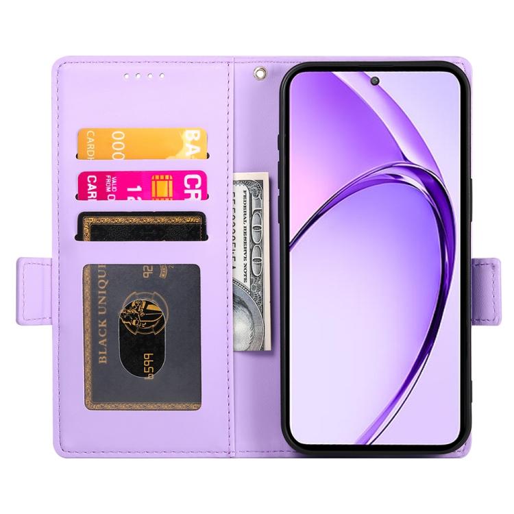 For Realme 13+ Side Buckle Magnetic Frosted Leather Phone Case