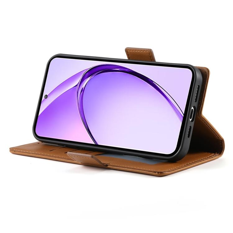 For Realme 13+ Side Buckle Magnetic Frosted Leather Phone Case