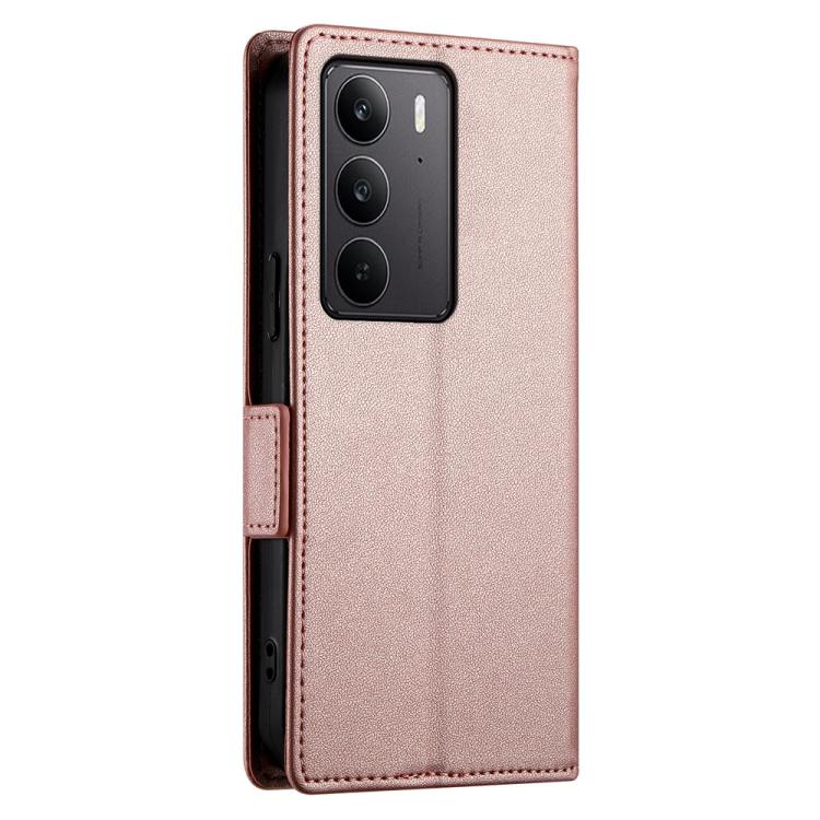 For Realme C75 / Realme 14x Side Buckle Magnetic Frosted Leather Phone Case
