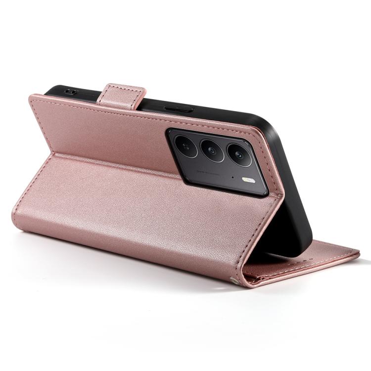 For Realme C75 / Realme 14x Side Buckle Magnetic Frosted Leather Phone Case