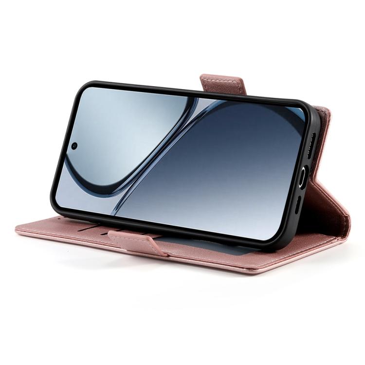 For Realme C75 / Realme 14x Side Buckle Magnetic Frosted Leather Phone Case