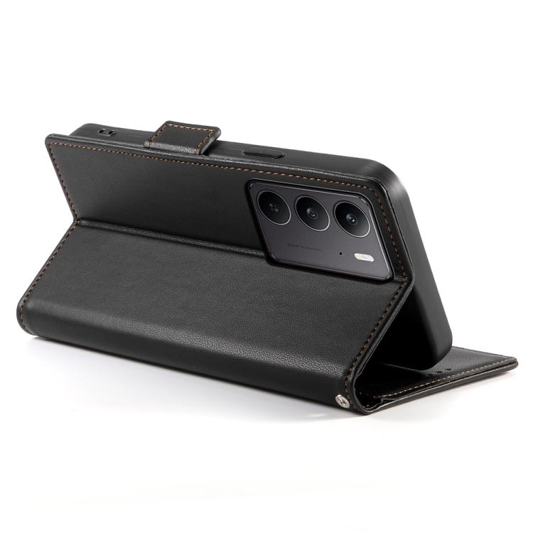 For Realme C75 / Realme 14x Side Buckle Magnetic Frosted Leather Phone Case