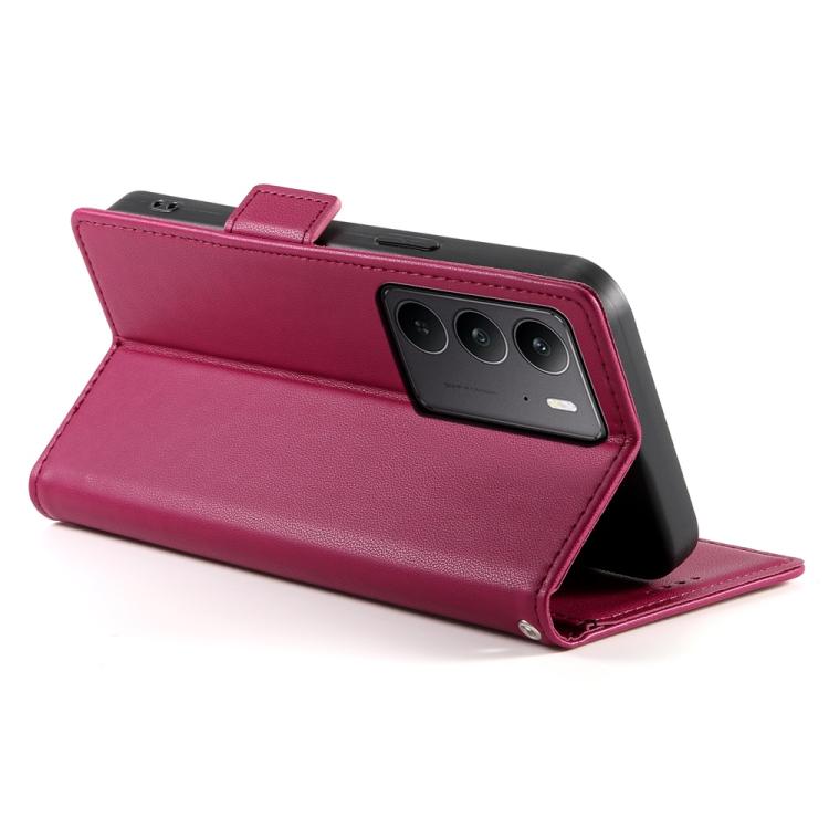 For Realme C75 / Realme 14x Side Buckle Magnetic Frosted Leather Phone Case