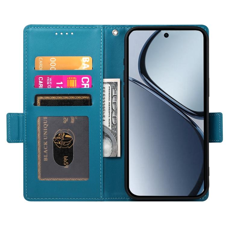 For Realme C75 / Realme 14x Side Buckle Magnetic Frosted Leather Phone Case