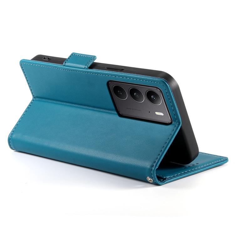 For Realme C75 / Realme 14x Side Buckle Magnetic Frosted Leather Phone Case