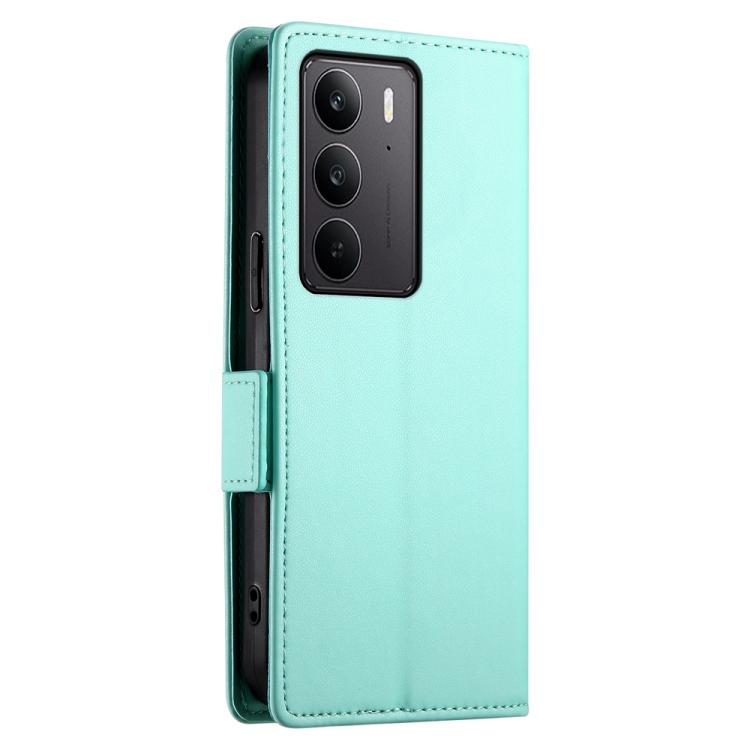 For Realme C75 / Realme 14x Side Buckle Magnetic Frosted Leather Phone Case