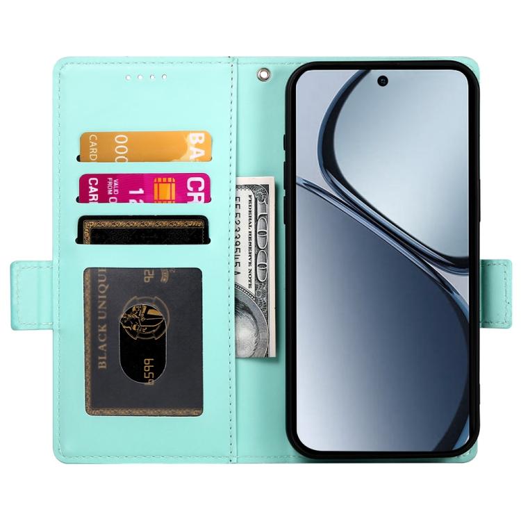 For Realme C75 / Realme 14x Side Buckle Magnetic Frosted Leather Phone Case