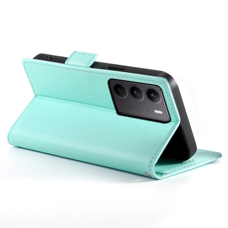 For Realme C75 / Realme 14x Side Buckle Magnetic Frosted Leather Phone Case