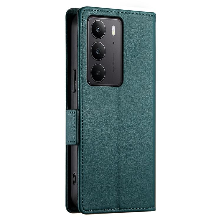 For Realme C75 / Realme 14x Side Buckle Magnetic Frosted Leather Phone Case