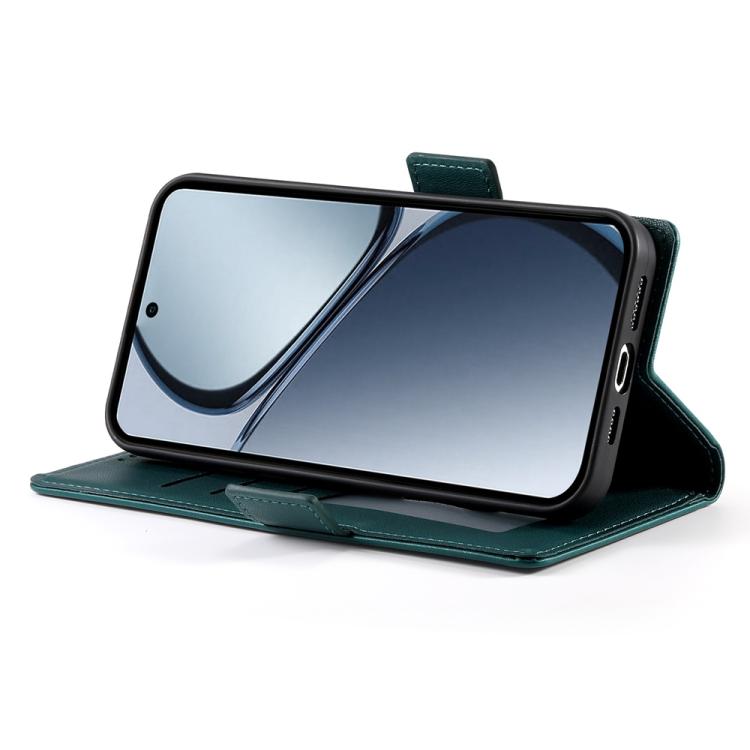 For Realme C75 / Realme 14x Side Buckle Magnetic Frosted Leather Phone Case