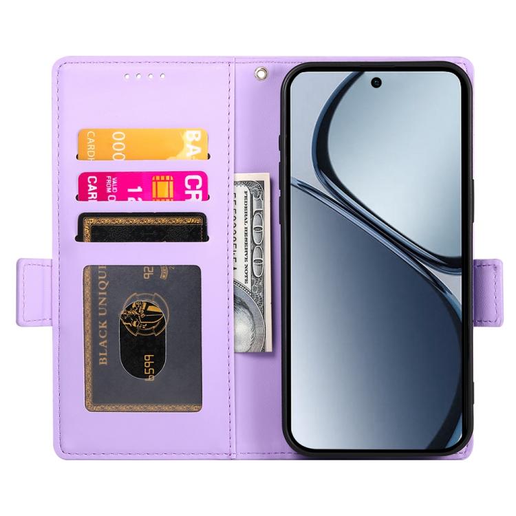 For Realme C75 / Realme 14x Side Buckle Magnetic Frosted Leather Phone Case