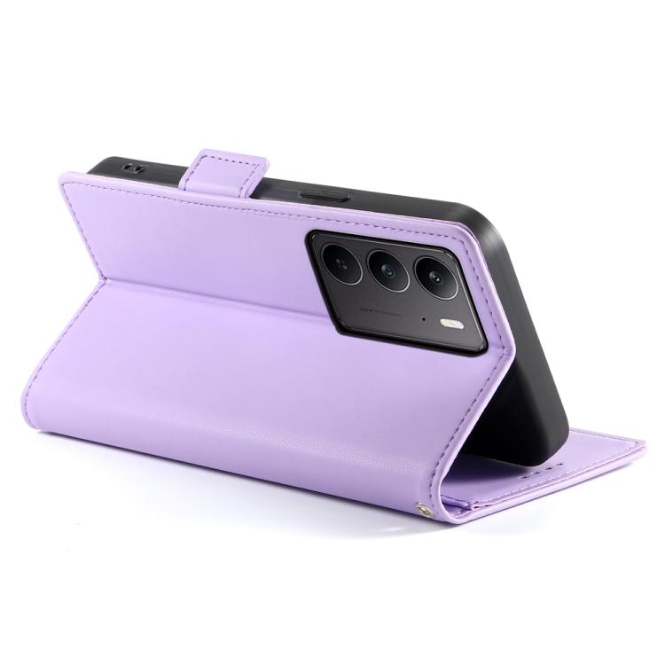 For Realme C75 / Realme 14x Side Buckle Magnetic Frosted Leather Phone Case