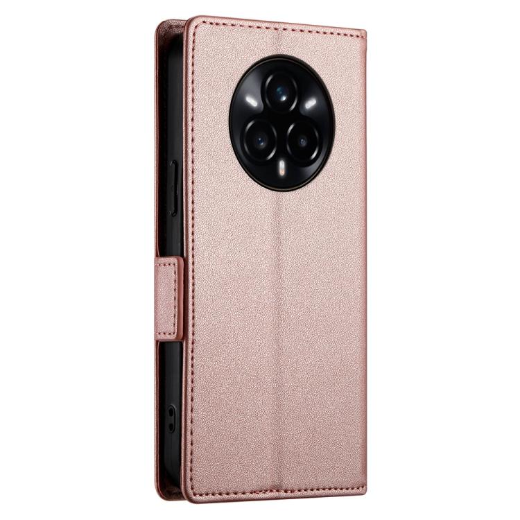 For Realme 14 Pro Side Buckle Magnetic Frosted Leather Phone Case