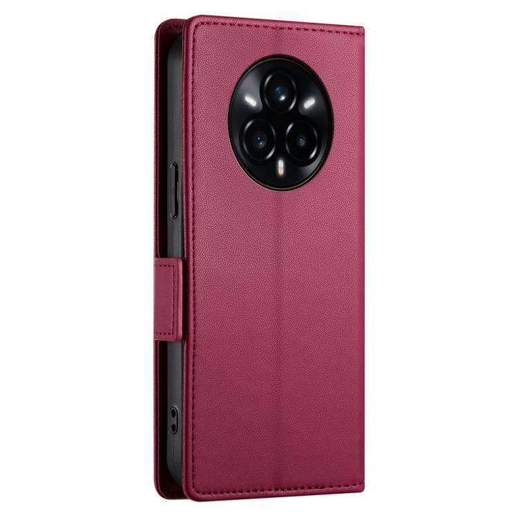 For Realme 14 Pro Side Buckle Magnetic Frosted Leather Phone Case