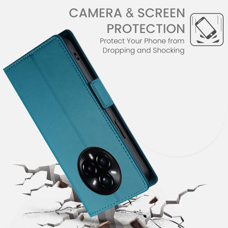 For Realme 14 Pro Side Buckle Magnetic Frosted Leather Phone Case