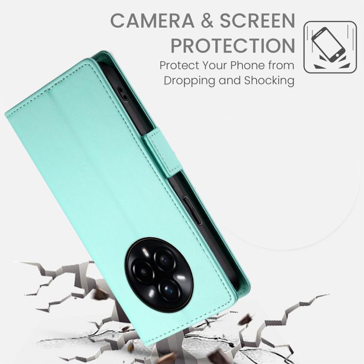 For Realme 14 Pro Side Buckle Magnetic Frosted Leather Phone Case