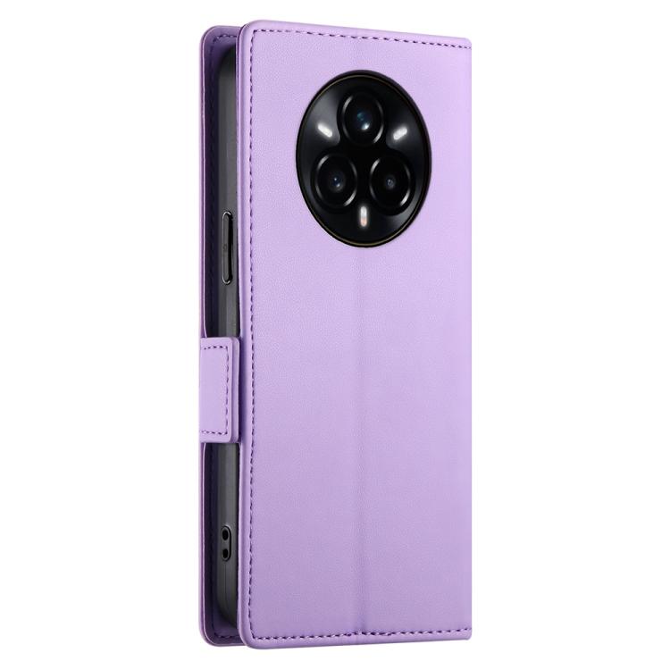 For Realme 14 Pro Side Buckle Magnetic Frosted Leather Phone Case