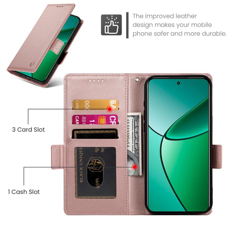 For Realme 14 / Realme P3 5G Side Buckle Magnetic Frosted Leather Phone Case