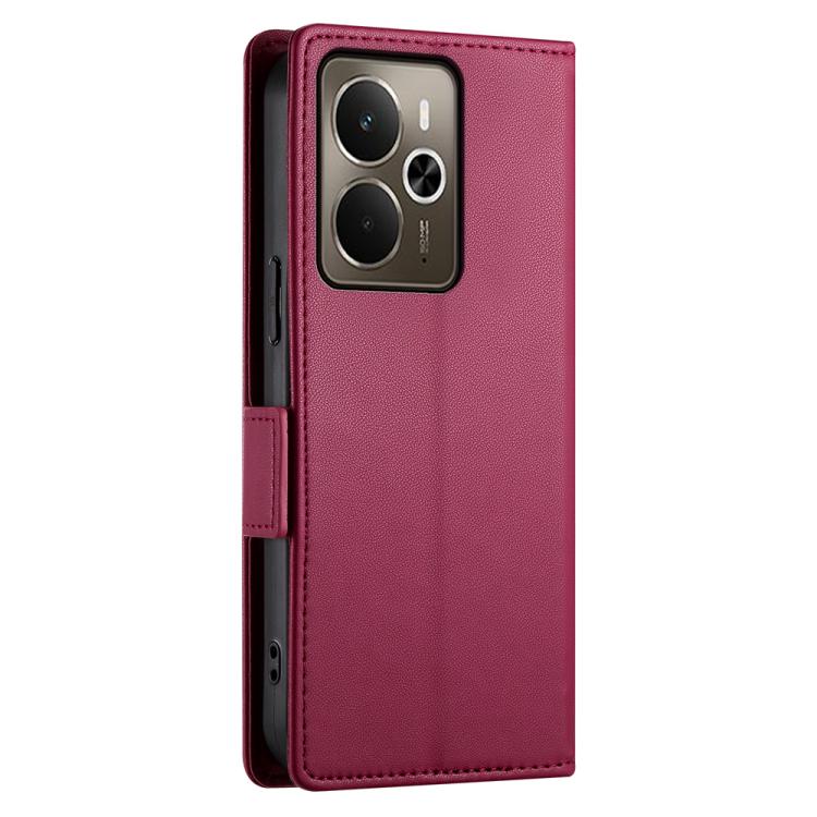 For Realme 14 / Realme P3 5G Side Buckle Magnetic Frosted Leather Phone Case