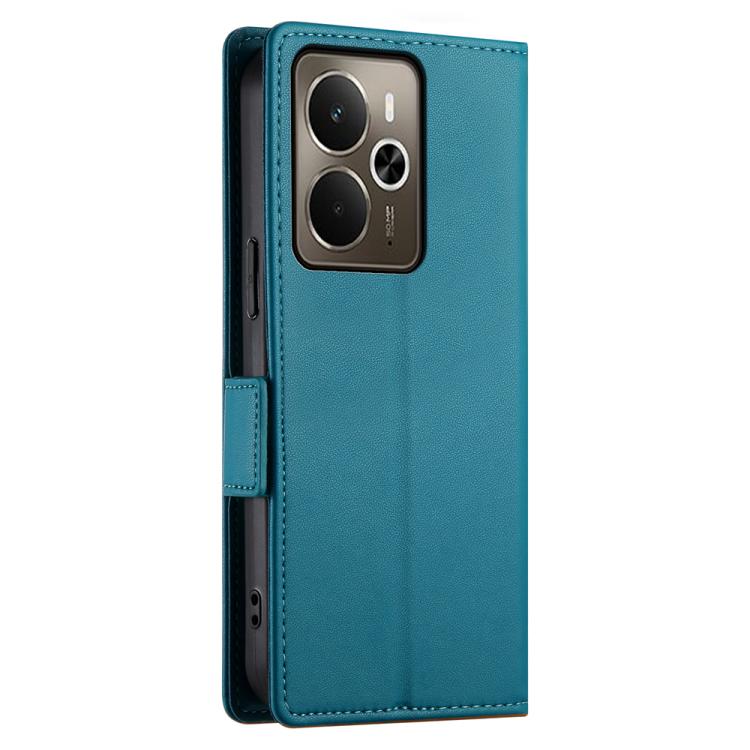 For Realme 14 / Realme P3 5G Side Buckle Magnetic Frosted Leather Phone Case