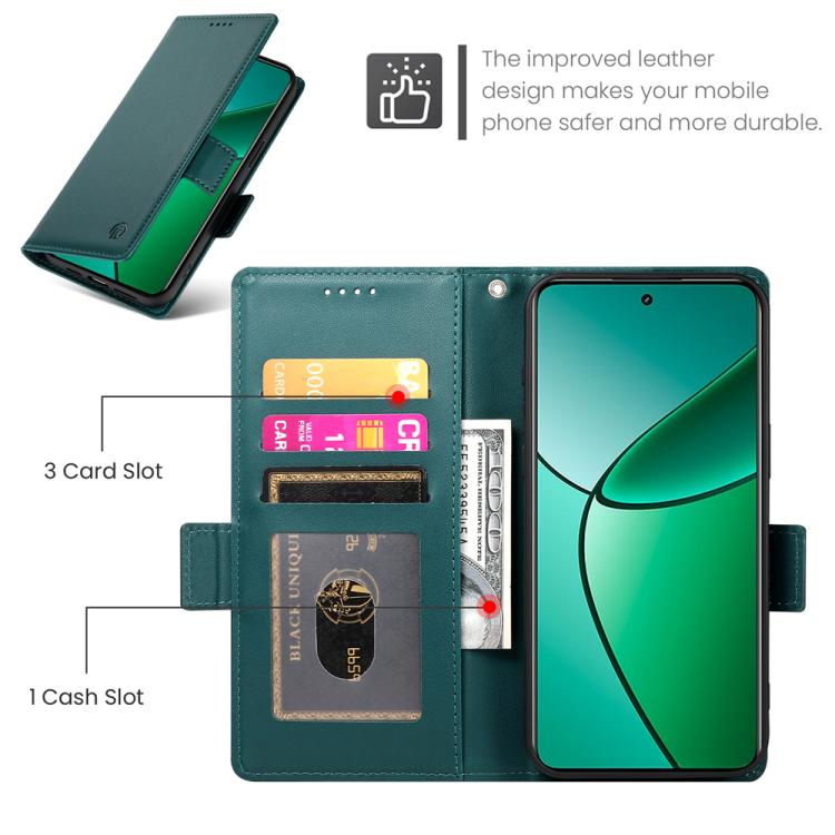 For Realme 14 / Realme P3 5G Side Buckle Magnetic Frosted Leather Phone Case