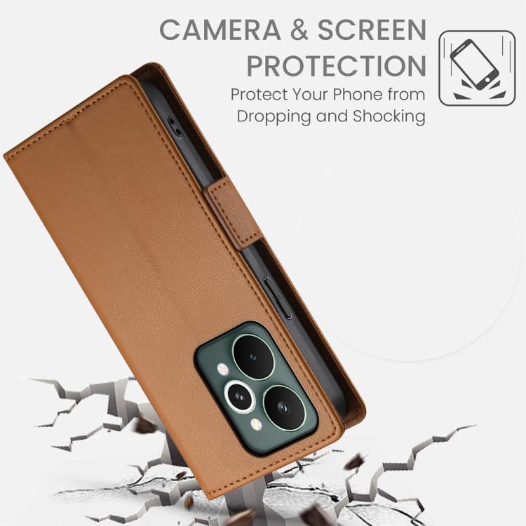 For Realme 15 5G / Realme 15 Pro 5G Side Buckle Magnetic Frosted Leather Phone Case