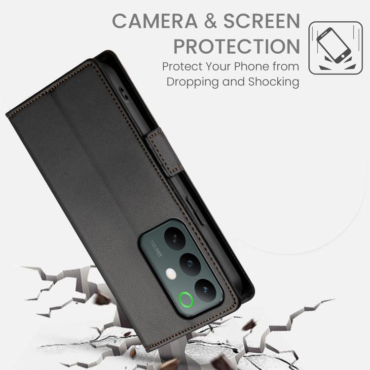 For Realme C83 5G / C85 5G / Realme 15x 5G Side Buckle Magnetic Frosted Leather Phone Case
